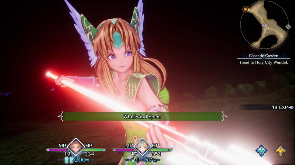 Gaya visual anime cerah di game Trials of Mana PC